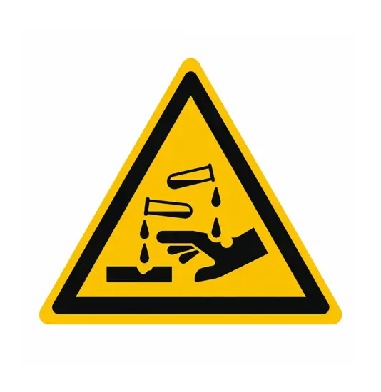 etichette adesive  sostanze corrosive