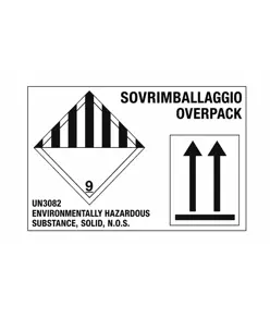 etichette adesive  sovrimballaggio overpack