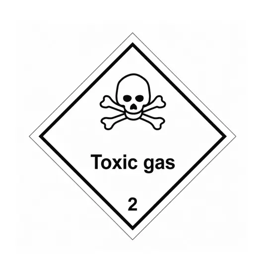 etichette adesive  toxic gas