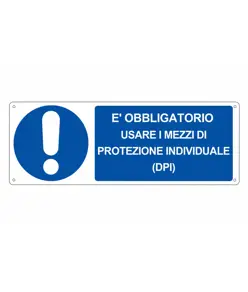 etichette adesive  usare i mezzi di protezione individuale (DPI)