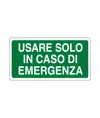 etichette adesive 'usare solo in caso di emergenza'