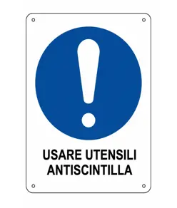 etichette adesive  usare utensili antiscintilla