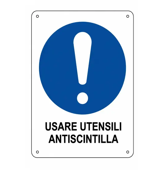 etichette adesive  usare utensili antiscintilla