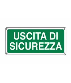 etichette adesive 'uscita di sicurezza'