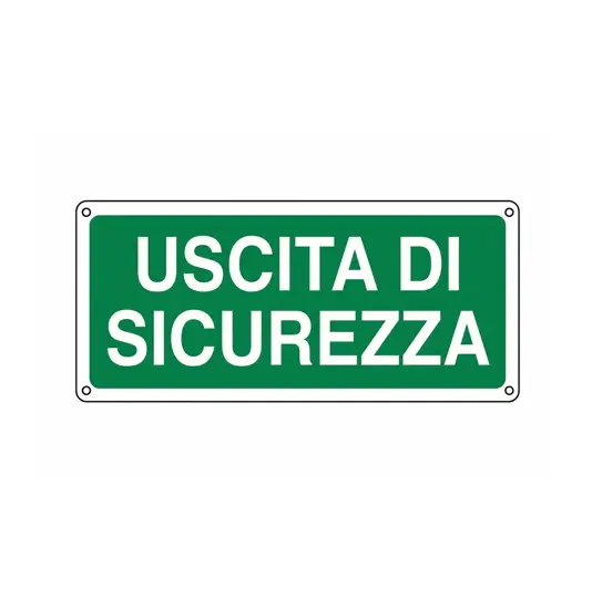 etichette adesive 'uscita di sicurezza'