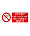 etichette adesive vietato  abbandonare materiali di scarto