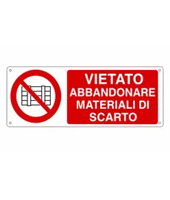 etichette adesive vietato  abbandonare materiali di scarto