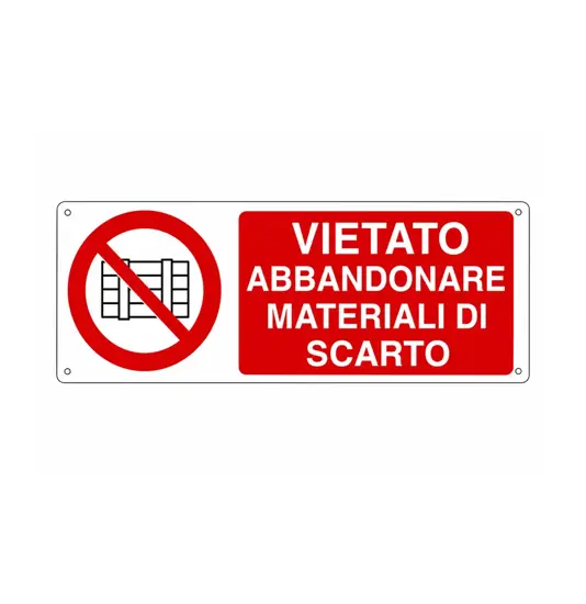 etichette adesive vietato  abbandonare materiali di scarto