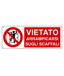 etichette adesive 'vietato arrampicarsi sugli scaffali'