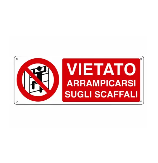 etichette adesive 'vietato arrampicarsi sugli scaffali'