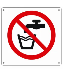 etichette adesive vietato  bere acqua non potabile