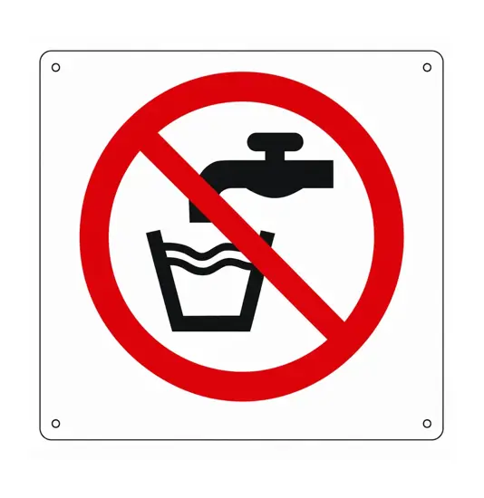 etichette adesive vietato  bere acqua non potabile