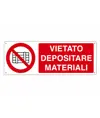 etichette adesive vietato  depositare materiali