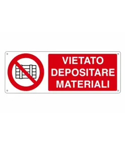 etichette adesive vietato  depositare materiali