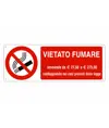 etichette adesive  vietato fumare ammenda da € 27,50 a € 275,00