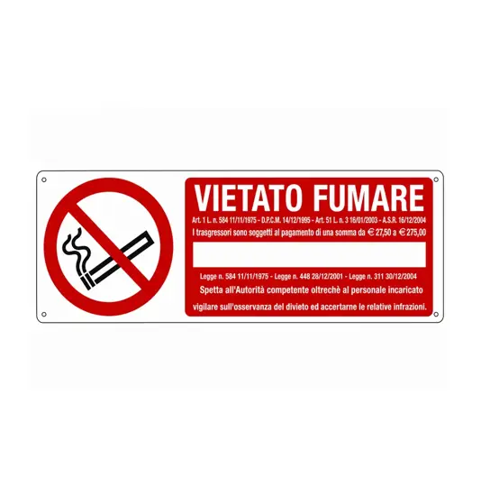 etichette adesive  vietato fumare i trasgressori sono soggetti al pagamento