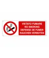 etichette adesive 'vietato fumare' multilingua