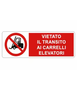 etichette adesive  vietato il transito ai carrelli elevatori