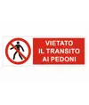 etichette adesive  vietato il transito ai pedoni