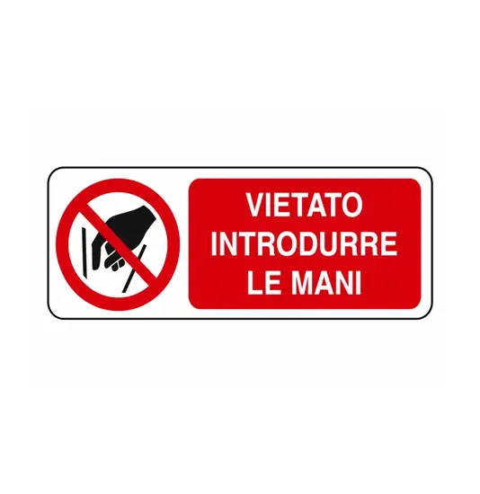 etichette adesive  vietato introdurre le mani