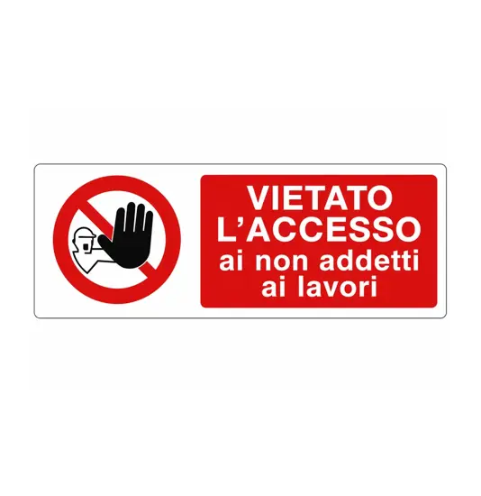 etichette adesive  vietato l'accesso ai non addetti ai lavori