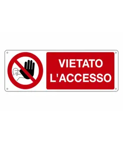 etichette adesive  vietato l'accesso
