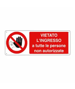 etichette adesive  vietato l'ingresso a tutte le persone non autorizzate