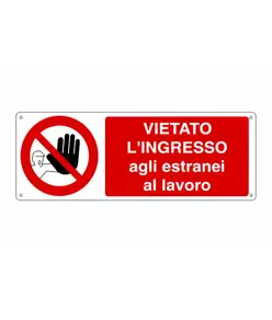 etichette adesive  vietato l'ingresso agli estranei al lavoro