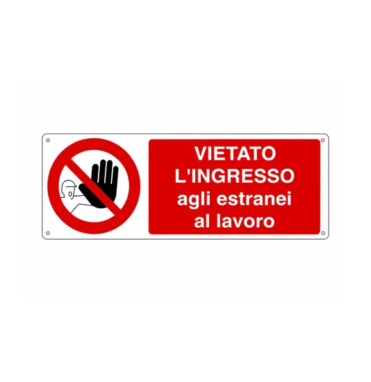 etichette adesive  vietato l'ingresso agli estranei al lavoro