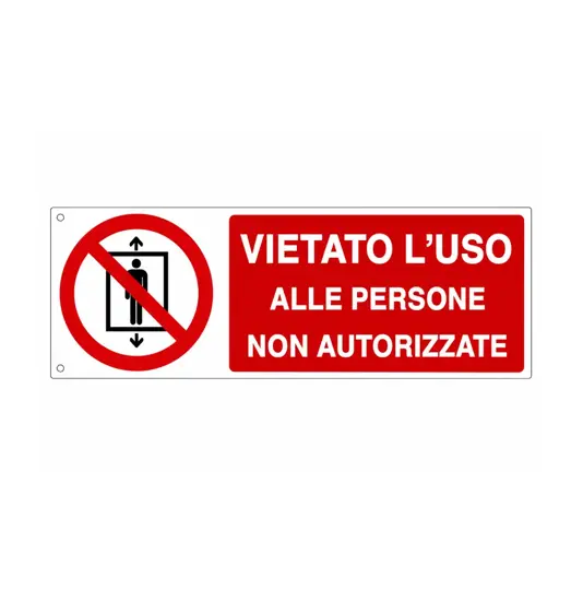 etichette adesive 'vietato l'uso alle persone non autorizzate'