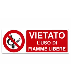 etichette adesive  vietato l'uso di fiamme libere