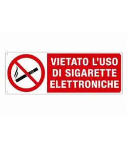 etichette adesive 'vietato l'uso di sigarette elettroniche'