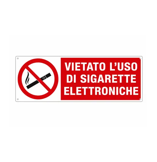 etichette adesive 'vietato l'uso di sigarette elettroniche'