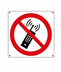 etichette adesive vietato uso telefoni cellulari