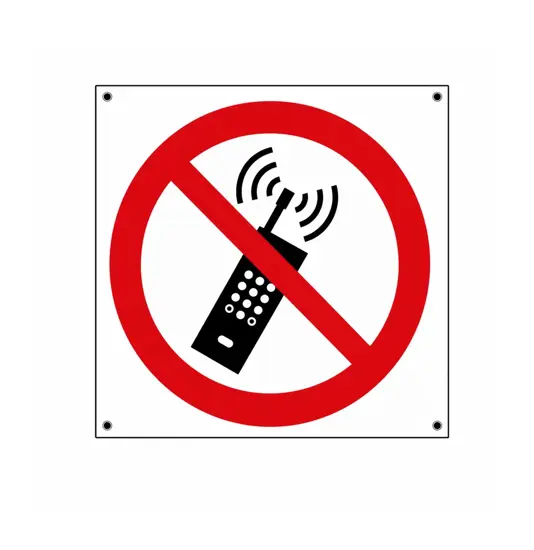 etichette adesive vietato uso telefoni cellulari
