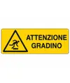 etichette autoadesive  Attenzione gradino