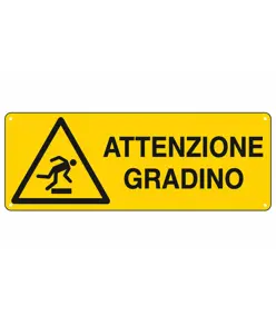 etichette autoadesive  Attenzione gradino