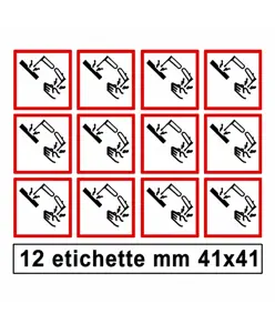 Etichette autoadesive  'corrosivo'