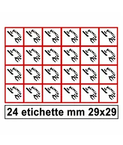 Etichette autoadesive  'corrosivo'
