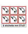 Etichette autoadesive  'corrosivo'