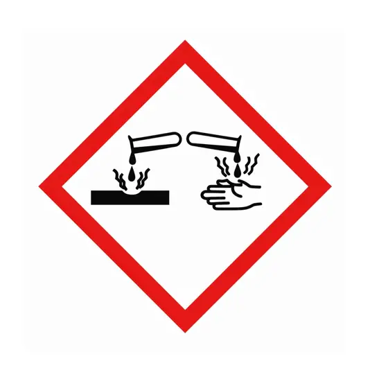 Etichette autoadesive  'corrosivo'