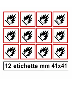 Etichette autoadesive 'infiammabile'