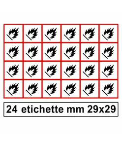 Etichette autoadesive 'infiammabile'