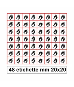 Etichette autoadesive 'infiammabile'