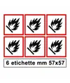 Etichette autoadesive 'infiammabile'