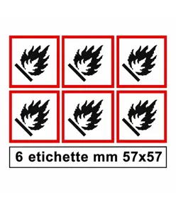 Etichette autoadesive 'infiammabile'