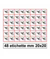 Etichette autoadesive 'materiali esplosivi'