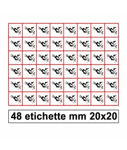 Etichette autoadesive 'materiali esplosivi'