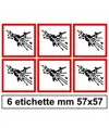 Etichette autoadesive 'materiali esplosivi'