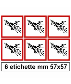 Etichette autoadesive 'materiali esplosivi'